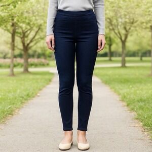 Spanx Jean-ish Ankle Leggings Jeans Dark Wash Stretch Capsule Comfort M